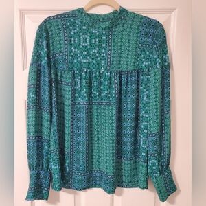 Patchwork Print Boho Blouse By LOFT